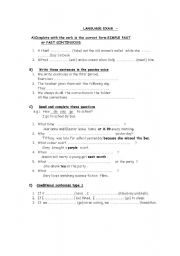 English worksheet: test-