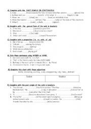 English Worksheet: revision exercises- 3 pages which can be used separately