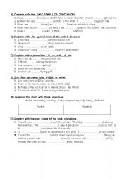 revision exercises- 3 pages which can be used separately