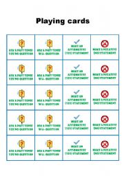 English Worksheet: Past Simple Board Game 2 - Playing Cards and Instructions