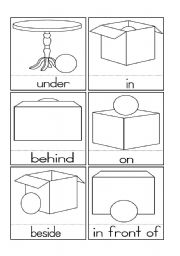 English Worksheet: prepositions cards