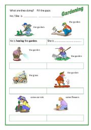 English Worksheet: Gardening 2