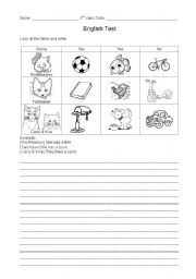 English worksheet: To Have