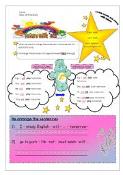 English Worksheet: Future with will