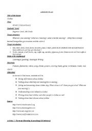 English worksheet: Lesson plan