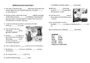 English worksheet: Past with Goldilocks part I