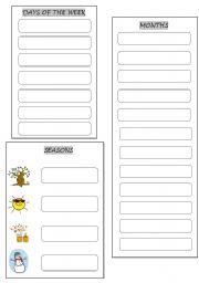 English Worksheet: Days Months and seasons