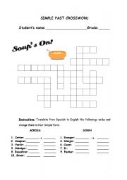 English Worksheet: PAST SIMPLE CROSSWORD