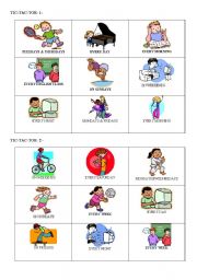 English Worksheet: TicTacToe_ Simple Present & Frequency Adverbs