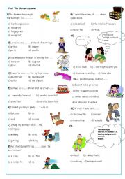 English Worksheet: 8th grade revision