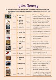 English Worksheet: Film Genres