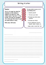 English Worksheet: Writing an informal letter (6)