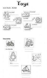 English Worksheet: Toys