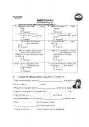 English worksheet: The Future