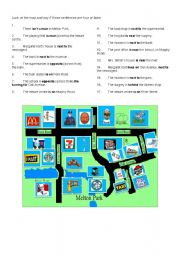 English Worksheet: READING A MAP