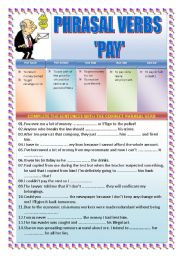 English Worksheet: PHRASAL VERBS: PAY