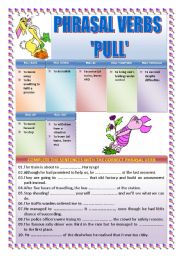 English Worksheet: PHRASAL VERBS: PULL