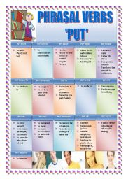 English Worksheet: PHRASAL VERBS: PUT