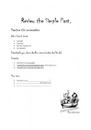 English worksheet: Review the simple past