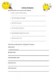 English Worksheet: ADVERBS OF FREQUENCY