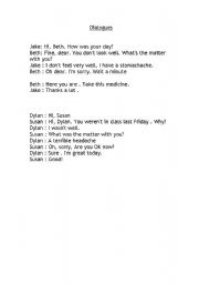 English Worksheet: DIALOGUES
