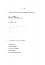 English worksheet: Simple present