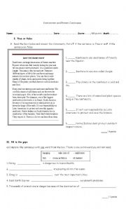 English Worksheet: Environment and Present Continuous