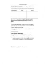 English worksheet: Conditionals Type 3