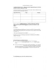 English Worksheet: Conditionals Type 3