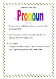 English worksheet: Pronouns