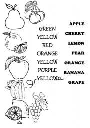 English Worksheet: fruit