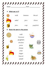 Food worksheet