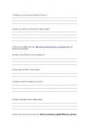 English Worksheet: sherlock holmes computer based