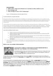 English Worksheet: Social Networking Discussion:  Facebook, Reading, Worksheet/Homework