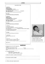 English Worksheet: Poem: No You Can´t Be That