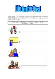 English worksheet: Life in the Past