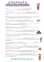 English Worksheet: CONDITIONALS I, II and III (+KEY)