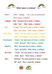 English Worksheet: What makes a rainbow