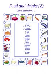 English Worksheet: FOOD & DRINKS (2)