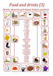 English Worksheet: FOOD & DRINK (3)