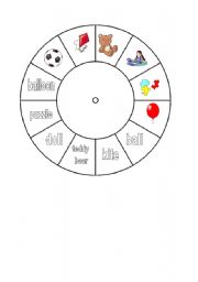English Worksheet: Toys Wheel