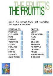 English worksheet: the fruittis