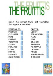 English Worksheet: the fruittis