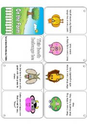 English Worksheet: On the Farm Mini Book 