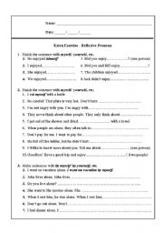 English Worksheet: Reflexive Pronoun