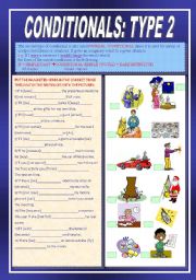 English Worksheet: conditionals: type2