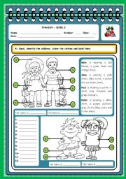 English Worksheet: WHO IS WHO? (CLOTHES)