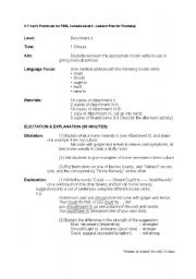 English Worksheet: Use of Modal Verbs in Health Context
