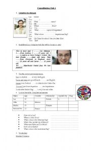 English Worksheet: consolidation