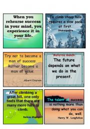 Speaking cards about success